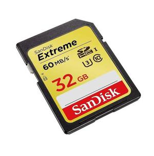 Memoria Sdhc 32gb Clase 10 Sandisk Extreme 60mb/s U3 4k Gtia