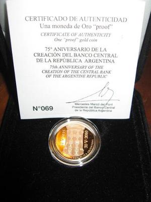 Moneda De Oro 75° Aniversario Del Bcra
