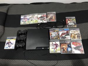Playstation 3 con 3 joystick y 12 juegos