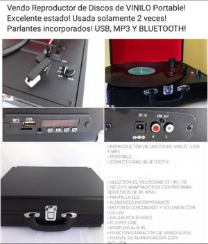 Reproductor vinilo USB MP3 Y BLUETOOTH PARLANTES