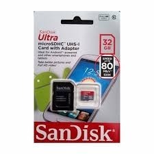 Sandisk Ultra Micro Sdhc 32gb 80mb/s -clase 10 + Adaptador