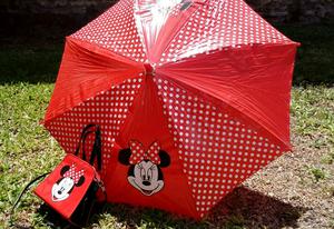 Set de Minnie cartera y paraguas para nena