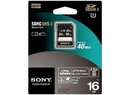 Sony Sdhc 16 Gb - Clase 10 - Uhs-1 - 40 Mb/s