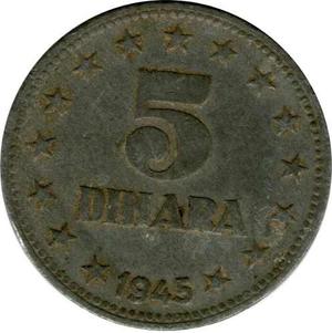 Spg Yugoslavia 5 Dinar  Federal Democratica