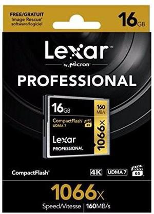 Tarjeta Compact Flash Lexar 16gb x 160mb/s 4k ()