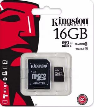 Tarjeta Memoria Micro Sd Kingston 16gb + Adaptador Original