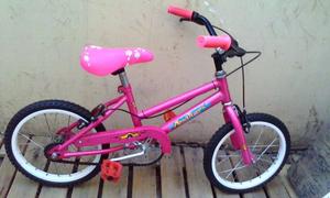 bicicleta astros rodado 14 rosa de nena igual a nueva !