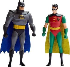 Batman Y Robin Set De 2 Figuras Flexibles 14cm Dc Comics Ani