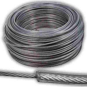 CABLE DE ACERO 5 MM FORRADO PVC TRANSPARENTE X 100 MTS