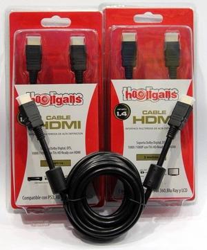 CABLE DE HDMI A HDMI 1.4 HOLLIGANS 3 MTS.