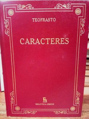 TEOFRASTO: "Caracteres" (editorial Gredos)