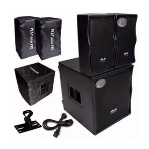 Combo Array Potenciado Gbr 2 Bafles  Subwoofer 