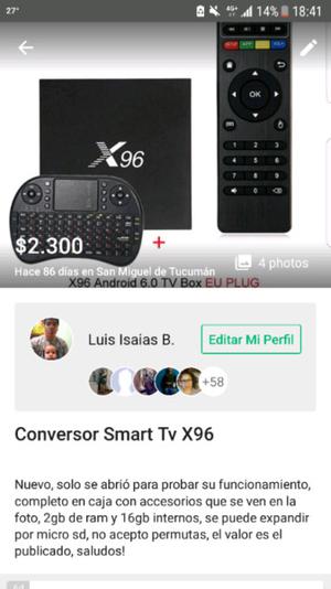 Conversor smart tv x96