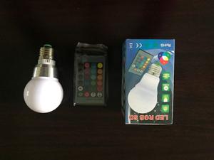 Lampara Led Rgb Con Control Remoto 3w