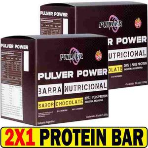 2x1 Barras Proteicas Pulver De 60 Grs C/u Total 40 Bar Choco