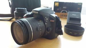 Camara Nikon D5300 + Nikkor 35mm 1.8g + Lente 18-55