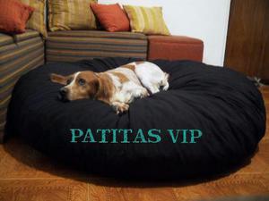 Colchon Cama Mascotas Perros 70cm Diam Lavable C/cierre