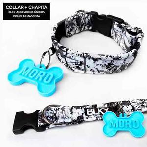 Conjunto Collar + Chapita Identificatoria Tag | Cómodo Blky