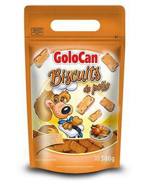 Golosinas Perro Golocan Biscuits Sabor Pollo 500g 2 Bolsas