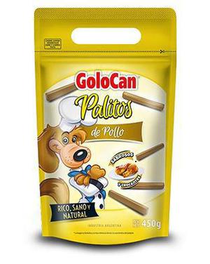 Golosinas Perro Golocan Palitos Sabor Pollo 450g 2 Bolsas