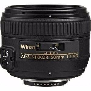 Lente Af-s Nikon Nikkor 50mm F/1.4g 1.4 G + Parasol + Bolso
