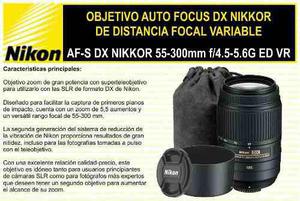 Lente Nikon 55 300 F/4.5-5.6 Vr Dx El Lente Que Buscas!!!