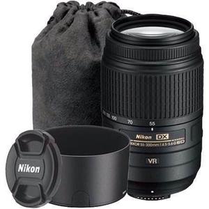 Lente Nikon 55-300 Mm Vr F 4.5-5.6 Zoom Estuche Parasol Gtia