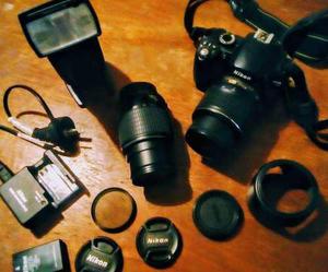 Nikon D-60 + 2 Lentes + Flash + Accesorios