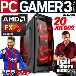 Pc Amd Fx 4130 6 Gigas Nvidia Gt520 Gabinete Gamer 20 Juegos