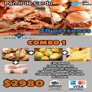 Pernil de Cerdo 30 personas Entrada envío gratis!! $2980