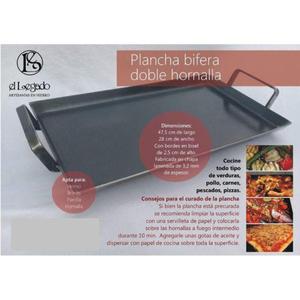 Plancha bifera para 2 hornallas