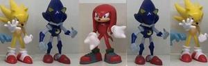 Play Set X 5 Muñecos Sonic De Pvc 7 Cm En Bolsa Importados