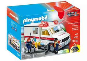 Playmobil  Ambulancia Con Luz Y Sonido Original Once