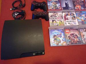 Ps3 160gb + 2 Joystick + 12 Juegos + Cables