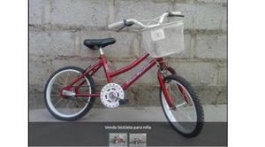 Vendo bicicleta para niña