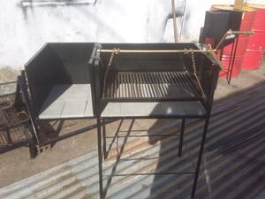 parrilla regulable y ladrillos refractario