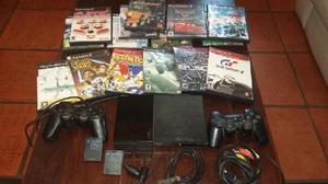 ps2 chipeada 2 joysticks 20 juegos