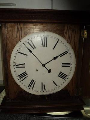 Antiguo Reloj Pared Pendulo The Ansonia Clock Usa Estacion