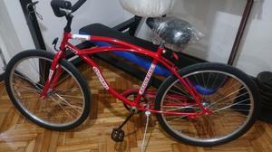 Bicicleta Playera Contrapedal Rodado 26 Rojo, Kelinbike