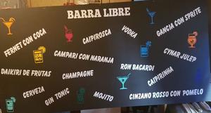 Cartel para Barra de Tragos