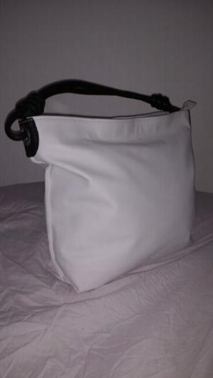 Cartera de cuero blanco marca apie original de Grimoldi