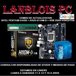 Combo Pc Intel Pentium Ggb Ddr4 | Asus H110m-d
