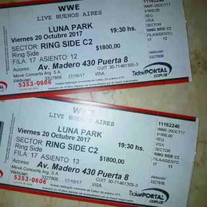 Entradas Wwe Para El 20 De Octubre