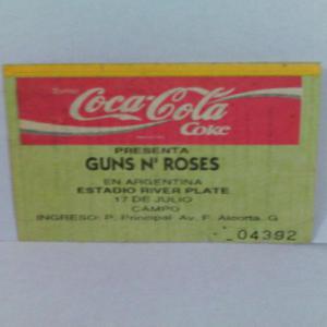 Guns N´Roses entrada de colección 17 de julio 1993 Estadio
