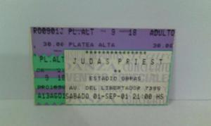 Judas Priest entradas 1/9/2001 y 8/11/2008 de colección
