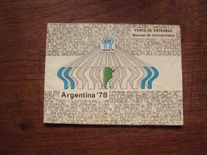 Manual De Venta De Entradas Mundial Argentina 78