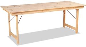 Mesa De Madera 2.00 Pino Plegable Uso Quincho