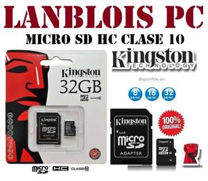 Micro Sd 32gb Clase 10 Kingston ORIGINAL