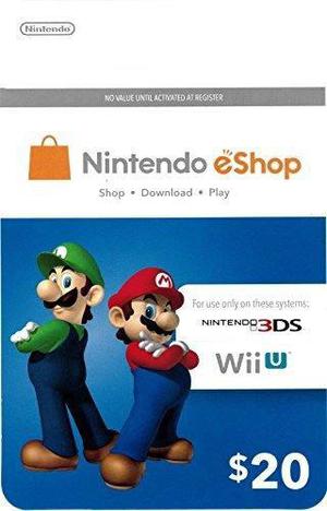 Nintendo Eshop Tarjeta Regalo De $ 20