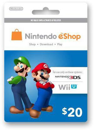 Nintendo Eshop Wii U 3ds - Tarjeta Gift Card $ 20 | Fast2fun